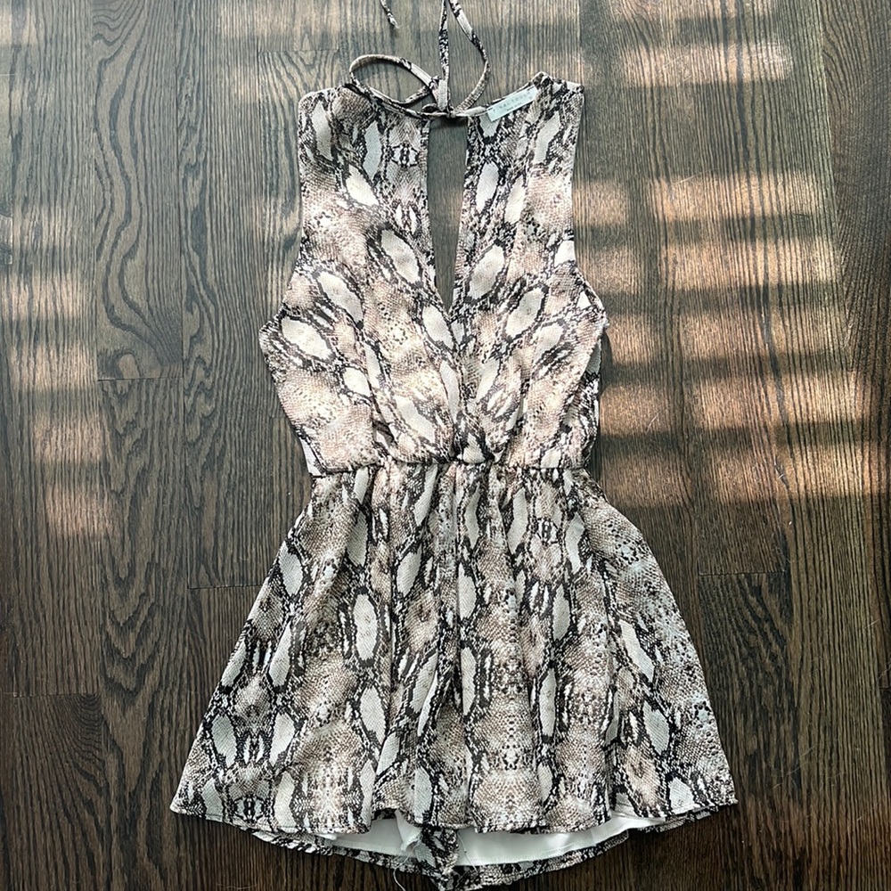 Snakeskin romper size S